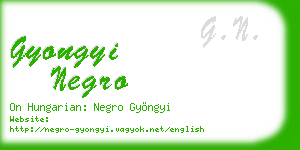 gyongyi negro business card