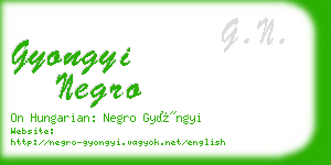 gyongyi negro business card